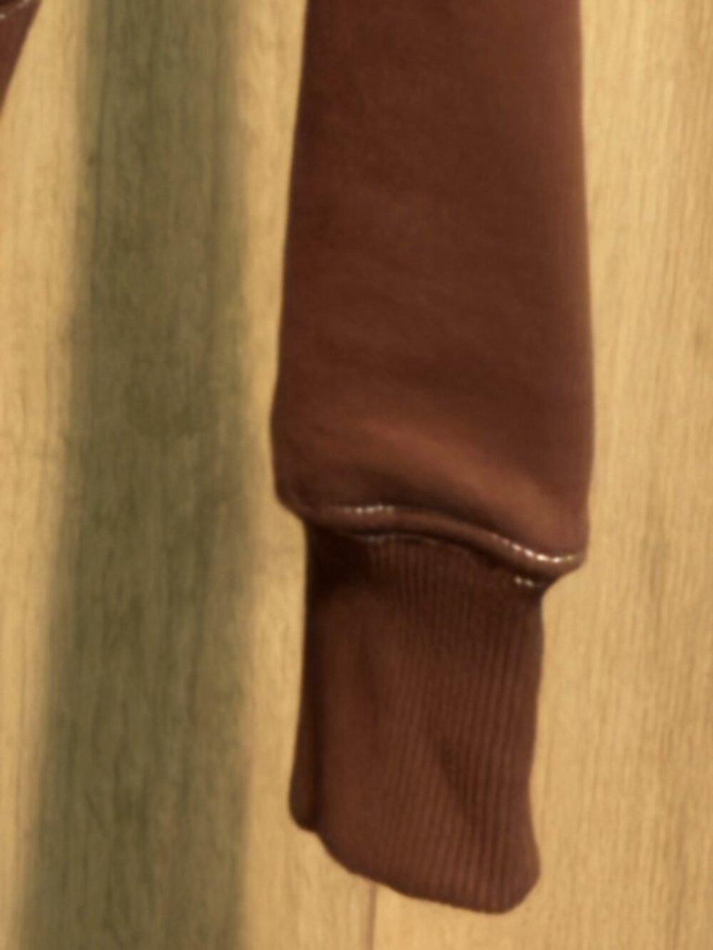 Zara Brown Contrast Stitch Hoodie Sweatshirt NWT Size L - Picture 9 of 12